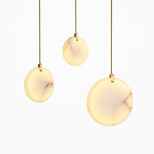 lustre suspendu moderne en marbre pour décoration ronde