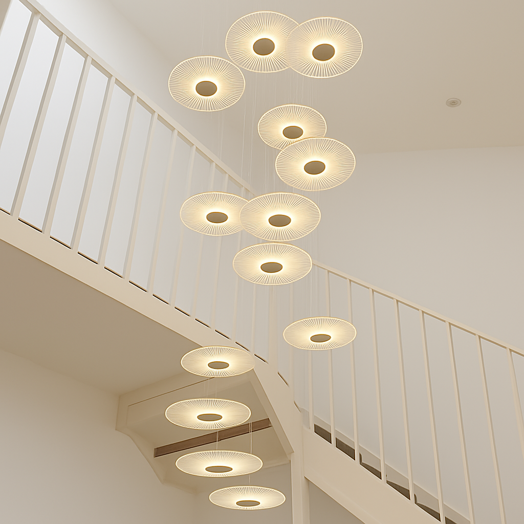 Lustre Villa Moderne Minimaliste Luxe Créatif Tournant Escalier Long - vue 7 sur 13