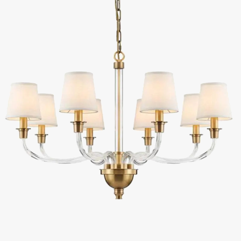 lustre vintage en cuivre à LED pour décoration intérieure luxe