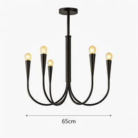 lustre vintage français doré noir design pour éclairage intérieur
