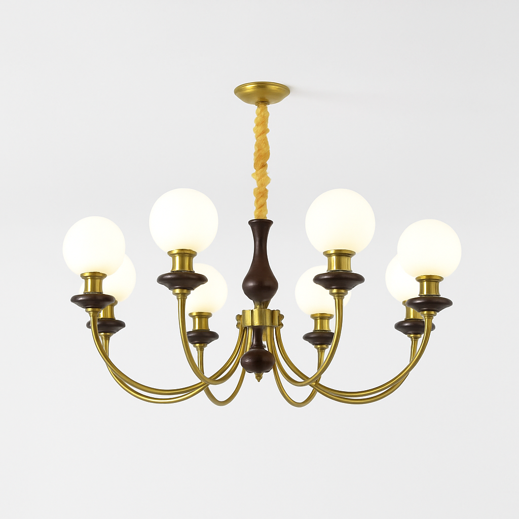 lustre vintage suspendu pour décoration de villa de luxe