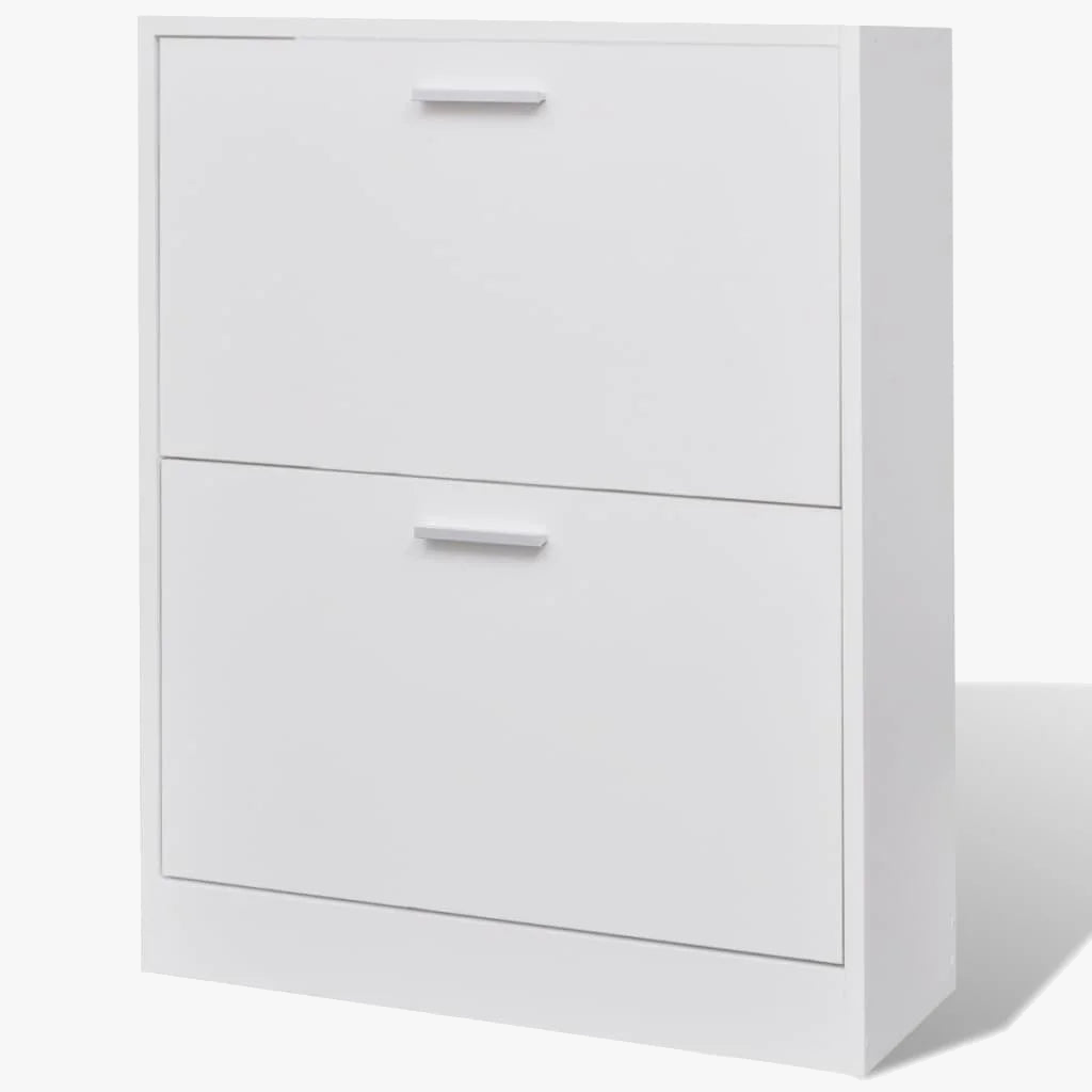 meuble à chaussures en bois avec deux compartiments pratiques
