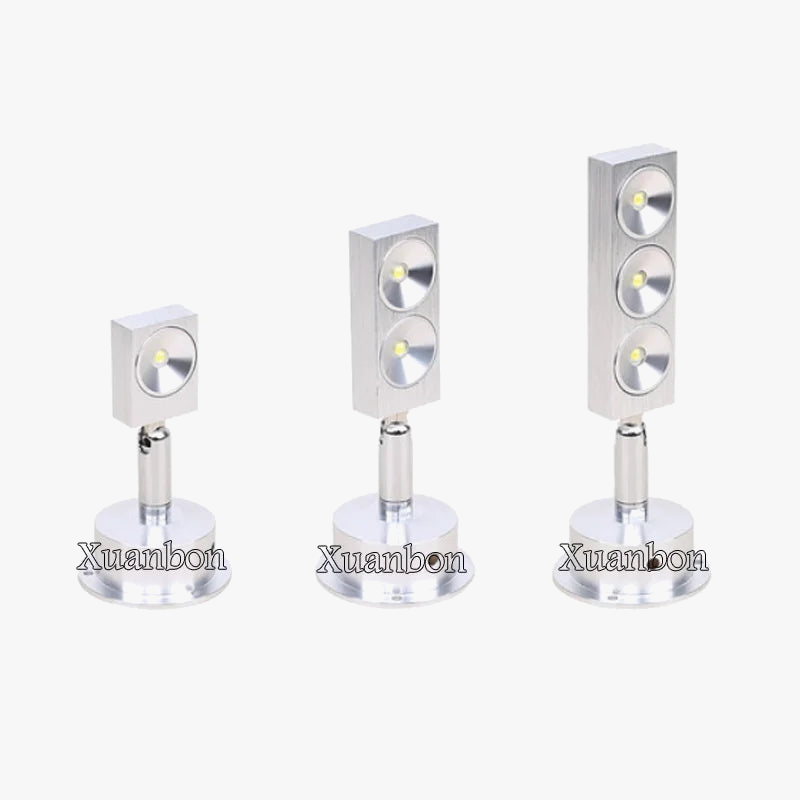 mini spot led réglable pour présentoir de bijoux