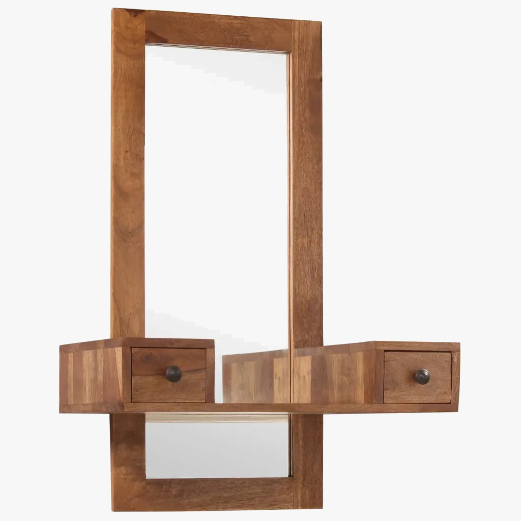miroir cosmétique avec tiroirs en bois décoratif pour intérieur