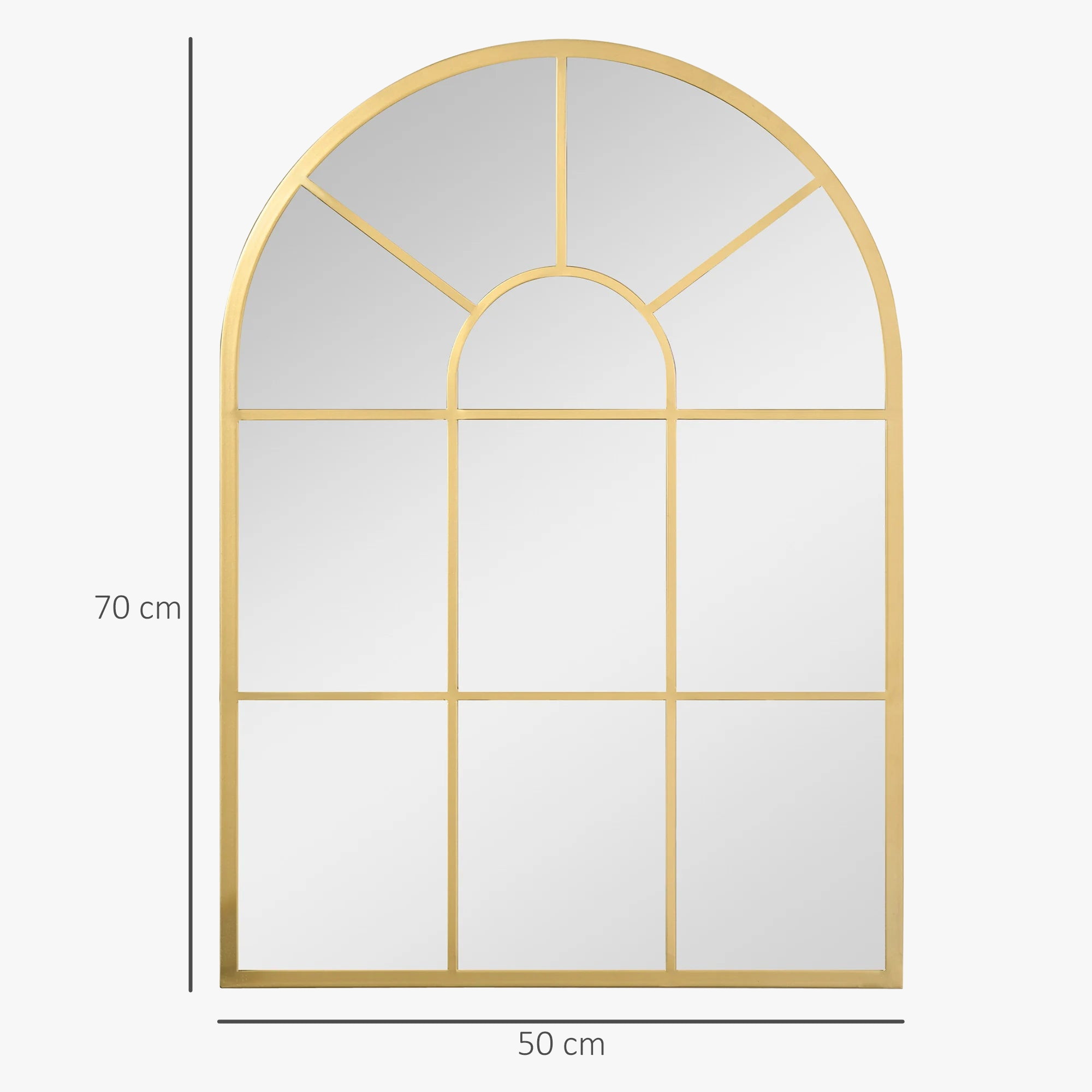 miroir décoratif mural en métal style moderne pour intérieur