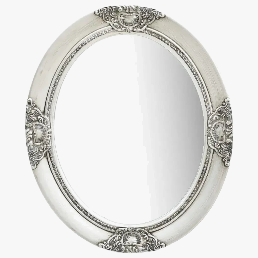 miroir mural baroque argenté décoration intérieure élégante et raffinée