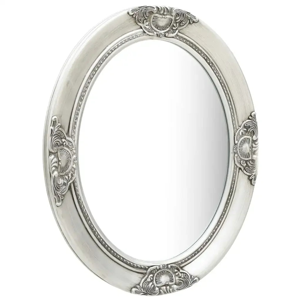 miroir mural baroque argenté décoration intérieure élégante et raffinée