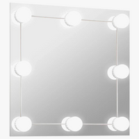 miroir mural carré avec lumières led pour décoration intérieure