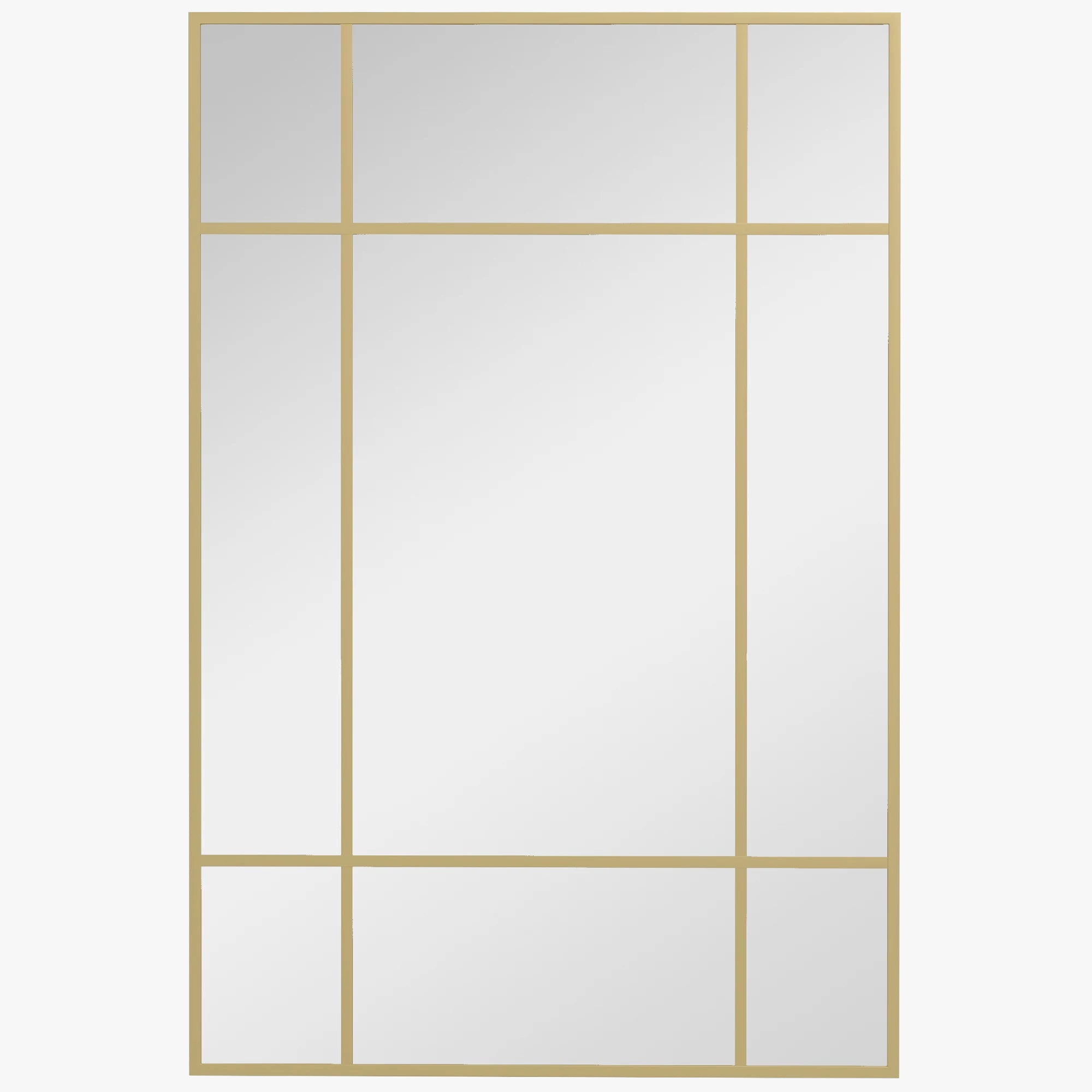 miroir mural rectangulaire avec cadre en métal élégant