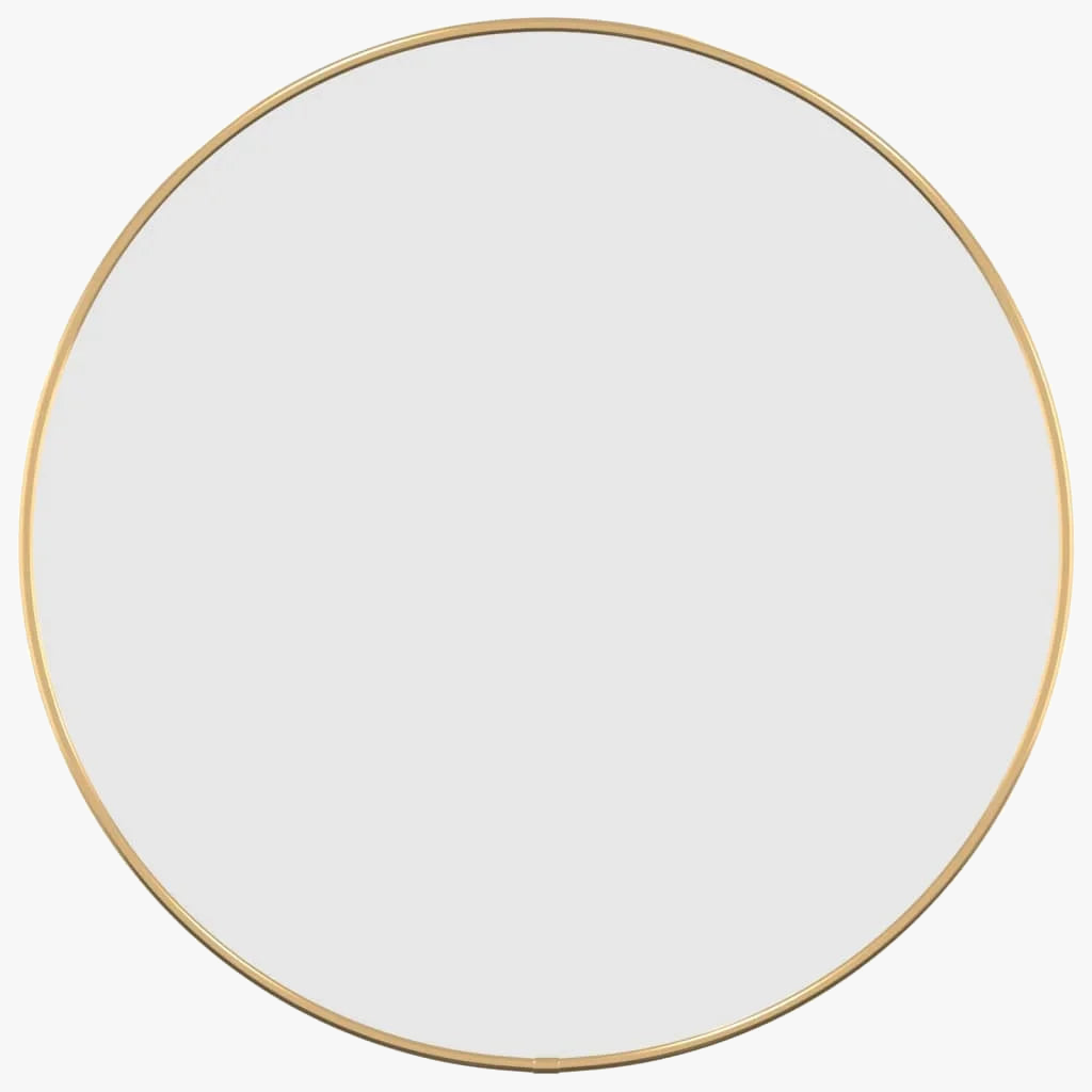 miroir mural rond doré pour décoration intérieure élégante