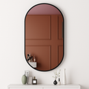 miroir ovale doré mural pour salle de bain et maquillage