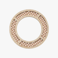 miroir rond en rotin bohème pour décoration intérieure
