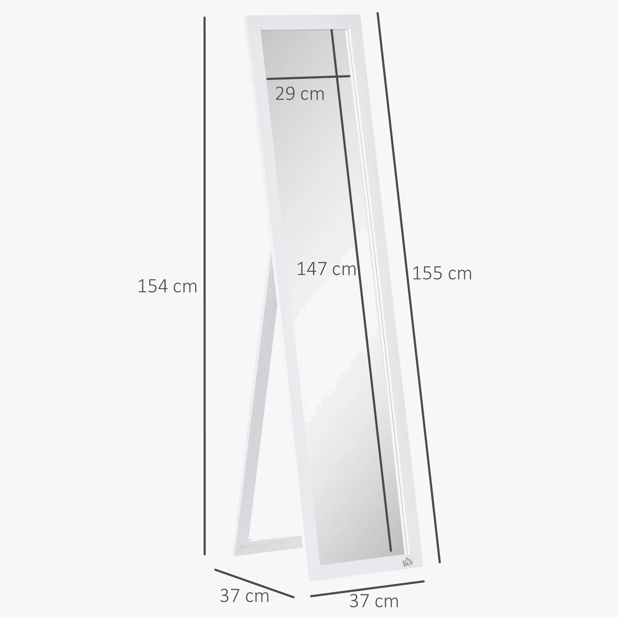 miroir sur pied moderne à double utilisation intégrale