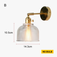 Moderne LED E27 verre applique murale cuivre applique décor à la maison interrupteur applique murale pour chambre costume pour 90-260V éclairage intérieur