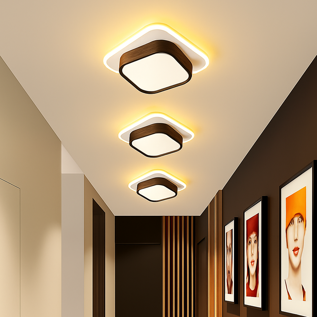 Moderne LED Allée Plafonnier Lustre Pour Couloir Escaliers Foyer Balcon Chambre Salle De Bains Luminaires Intérieur Lustre - vue 7 sur 22