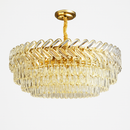 Moderne luxe cristal Led lustres salon décor Led Suspension lampe salle à manger Villa Suspension Luminaire Luminaire