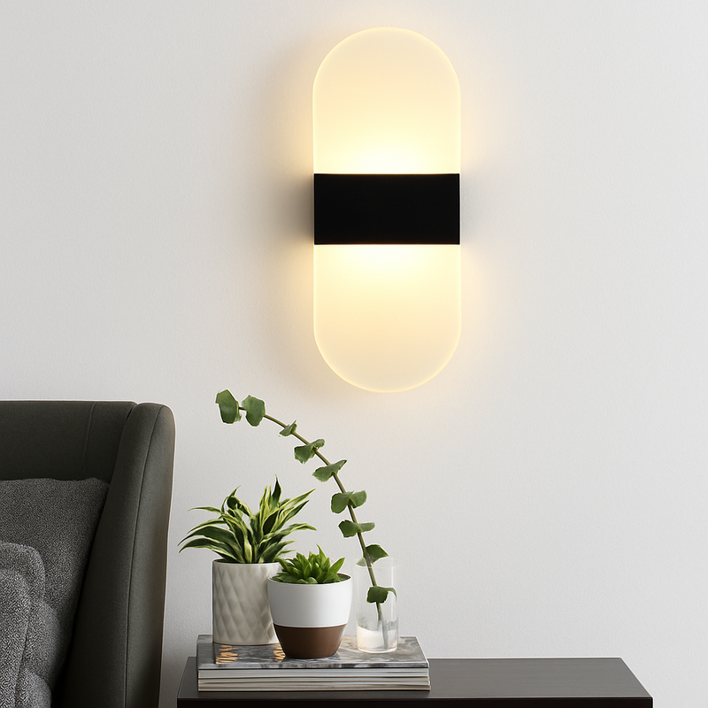 Moderne Simple Chambre Chevet Acrylique applique Créative LED rectangulaire ellipse бра décor à la maison luminaria induction applique murale