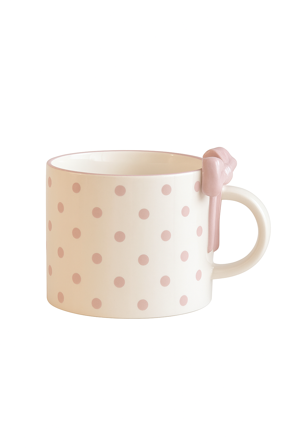 Mug ceramique anse noeud motif coeur damier original