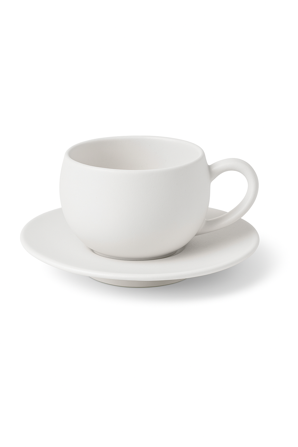 Mug ceramique style pierre volcanique avec soucoupe