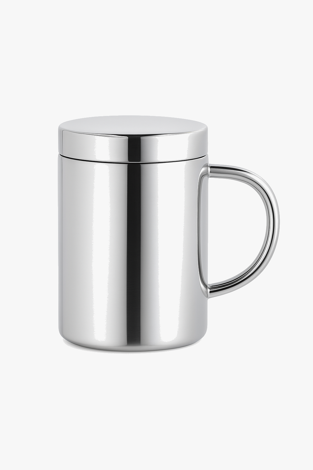 Mug inox double paroi avec anse incassable