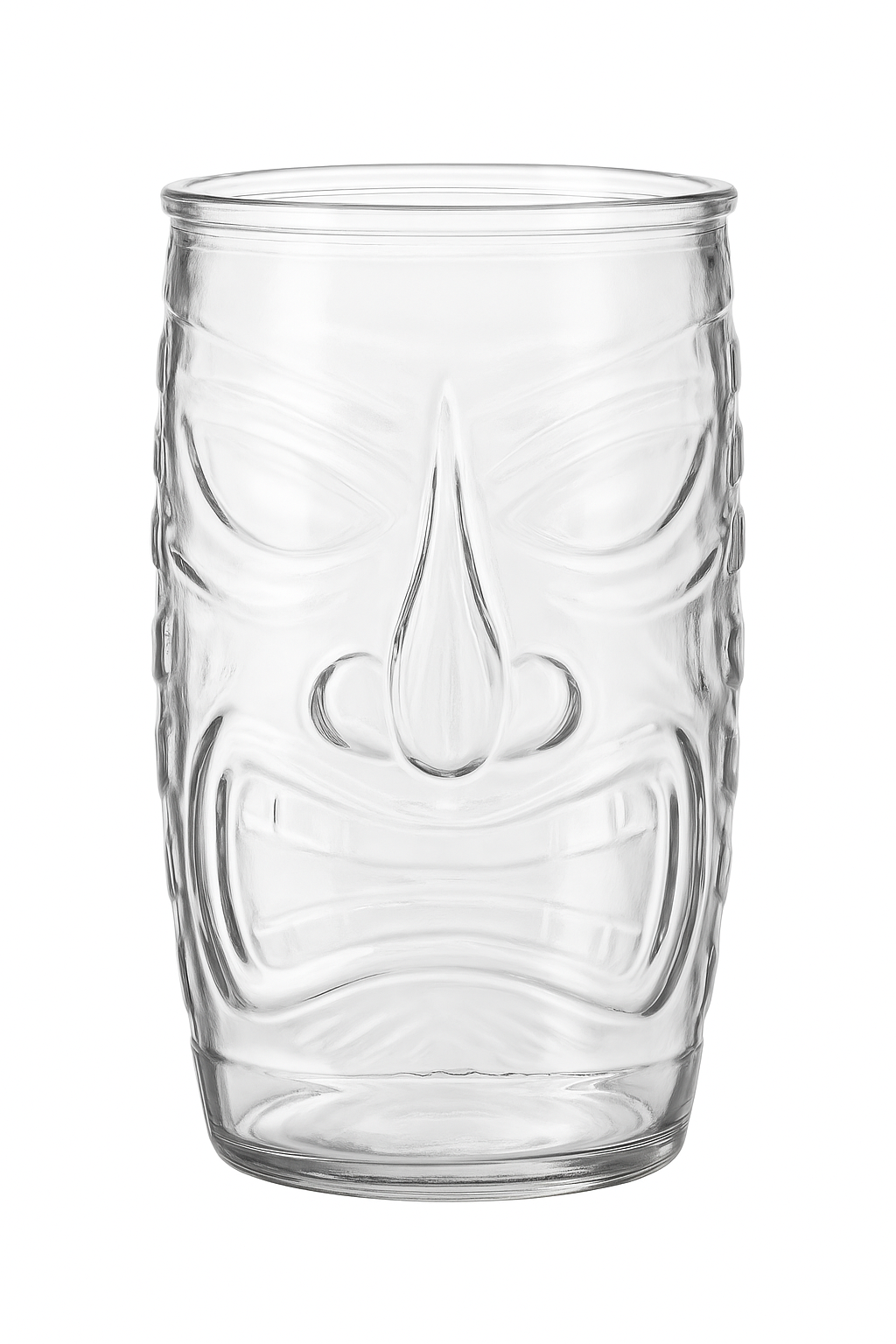 Mug tiki en verre transparent style bar cocktail