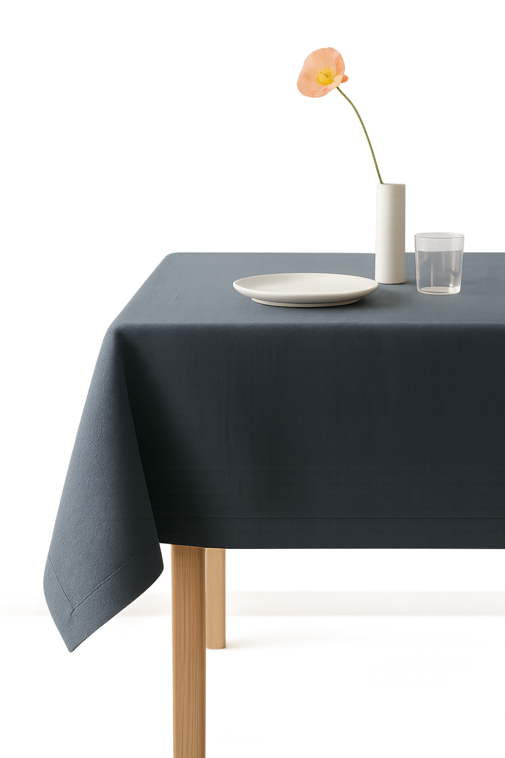 Nappe coton lin imperméable style naturel table repas
