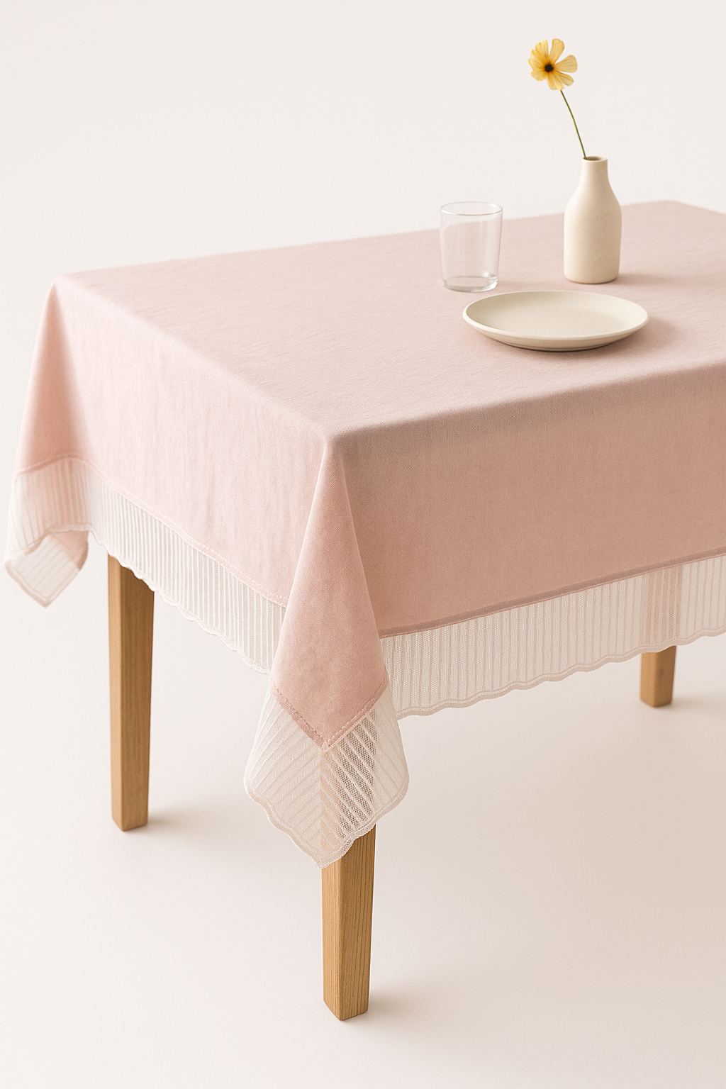 Nappe dentelle style francais motif pluie etoiles decorative - vue 3 sur 2