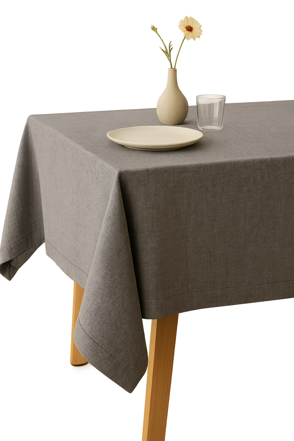Nappe imperméable style lin lavable cuisine salle manger