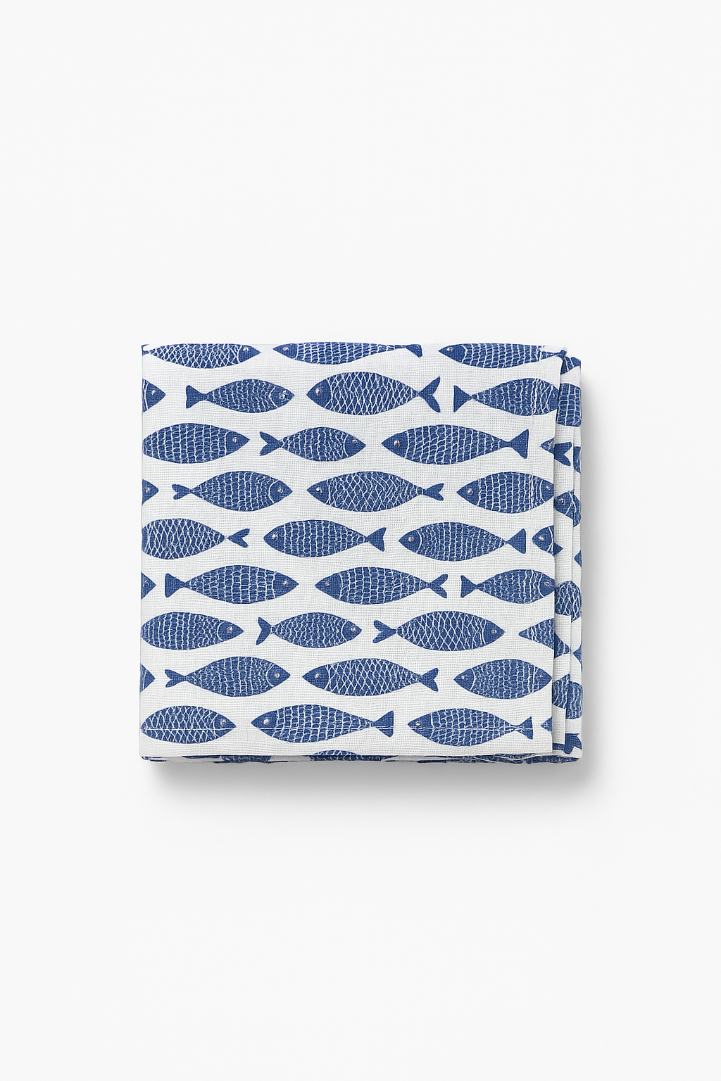 Nappe motif poissons style marin coton polyester repas famille