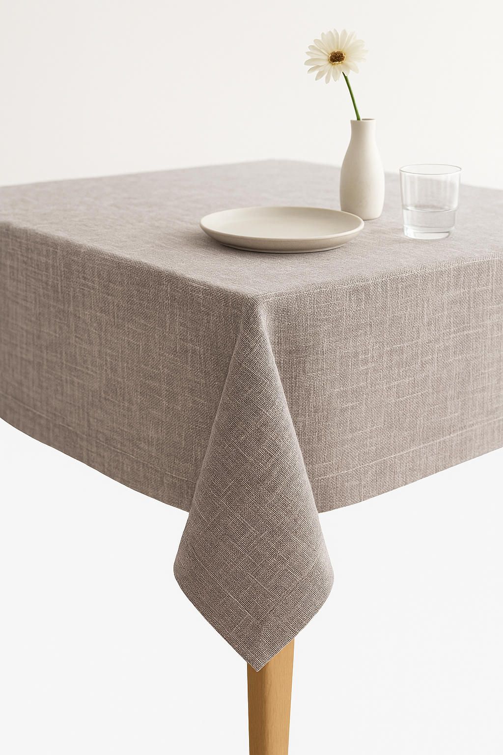Nappe polyester unie style japonais lavable repas fete - vue 3 sur 2