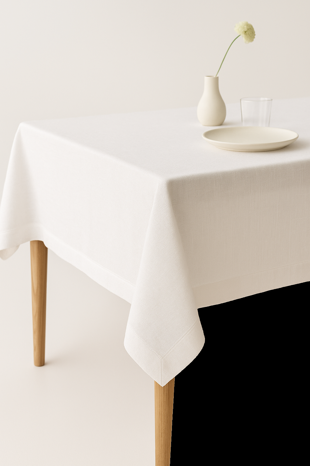 Nappe unie coton lin impermeable pour table repas