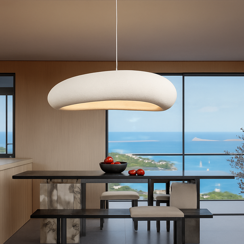 Nordic Wabi Sabi Restaurant LED Pendant Light Lustre Living Room Chandelier Kitchen Island Bar Cafe Loft Home Decor Hanging Lamp - vue 2 sur 8