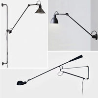 Nordique rétro Net rouge métal Long bras culbuteur applique salon étude chambre chevet Led liseuses chambre décoration