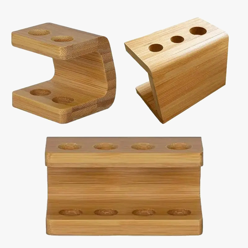 organisateur de brosses à dents en bois étanche et pratique