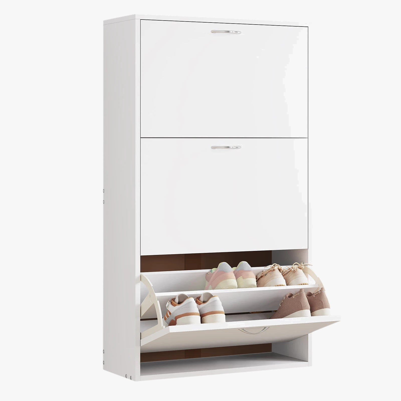 organisateur de chaussures étagère haute avec tiroirs pliants