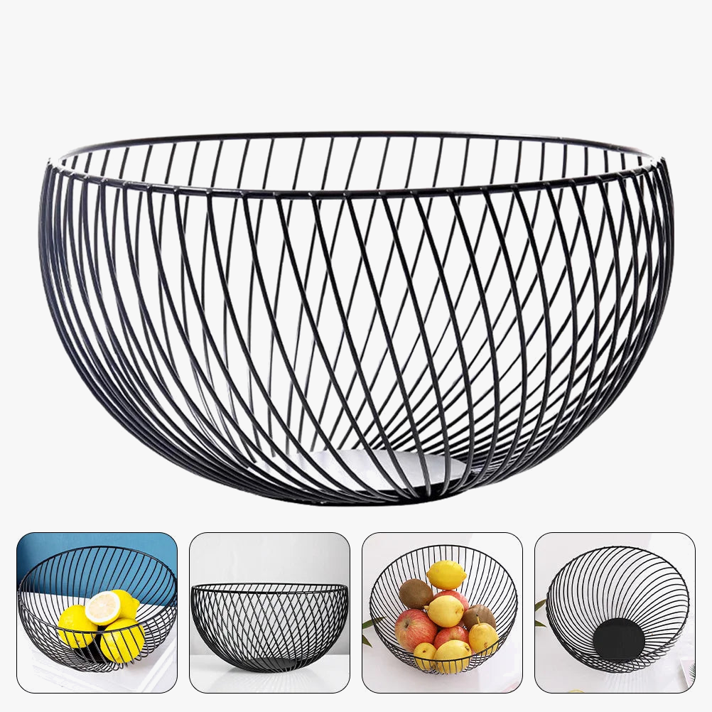 panier de rangement en fil de fer pour fruits et aliments