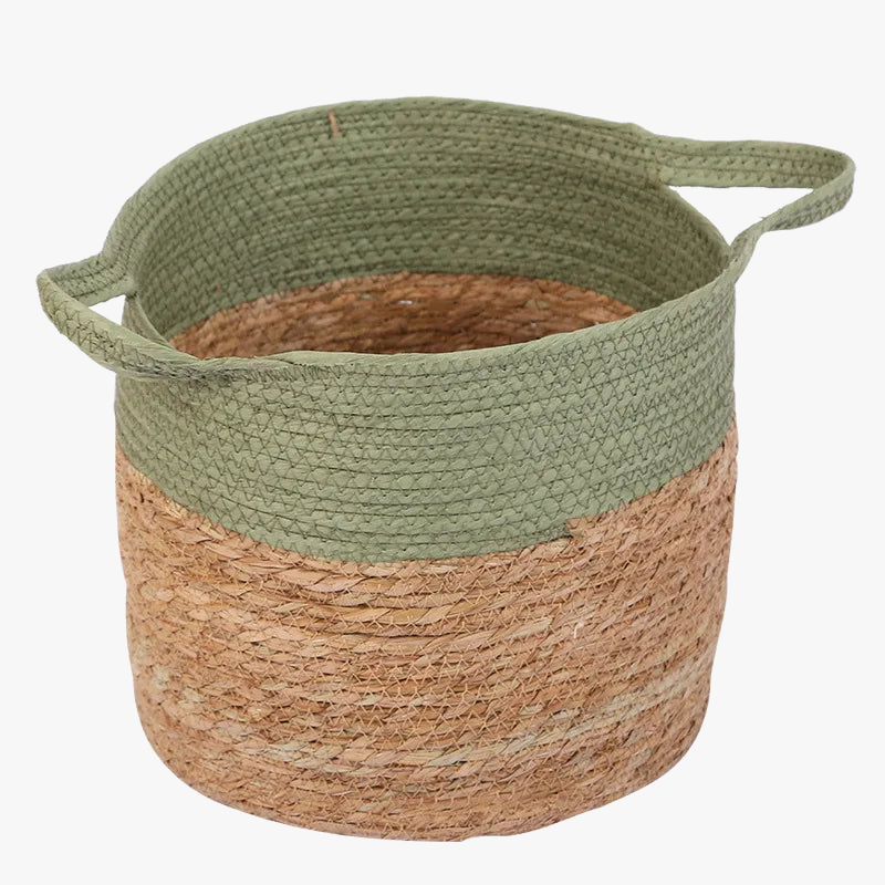 panier de rangement en paille pour décoration artisanale moderne