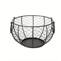 panier en métal pour rangement dœufs et accessoires de cuisine
