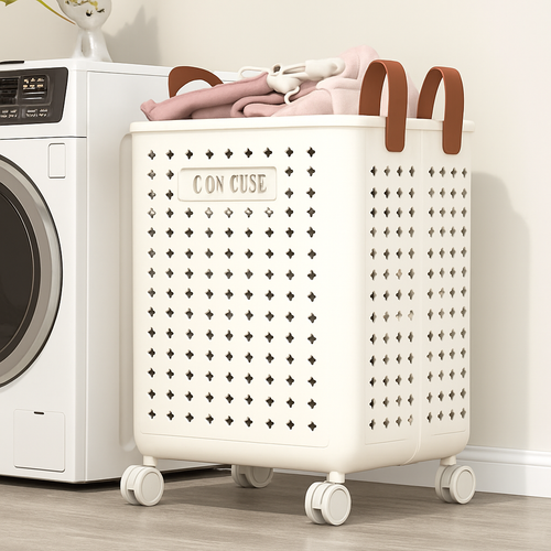 panier pliable multifonctionnel avec roulettes grande capacité rangement pratique