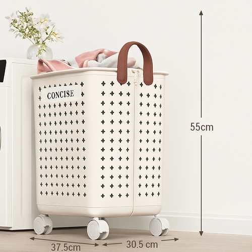 panier pliable multifonctionnel avec roulettes grande capacité rangement pratique