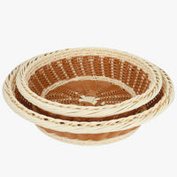 panier rond en rotin pour rangement fruits et légumes