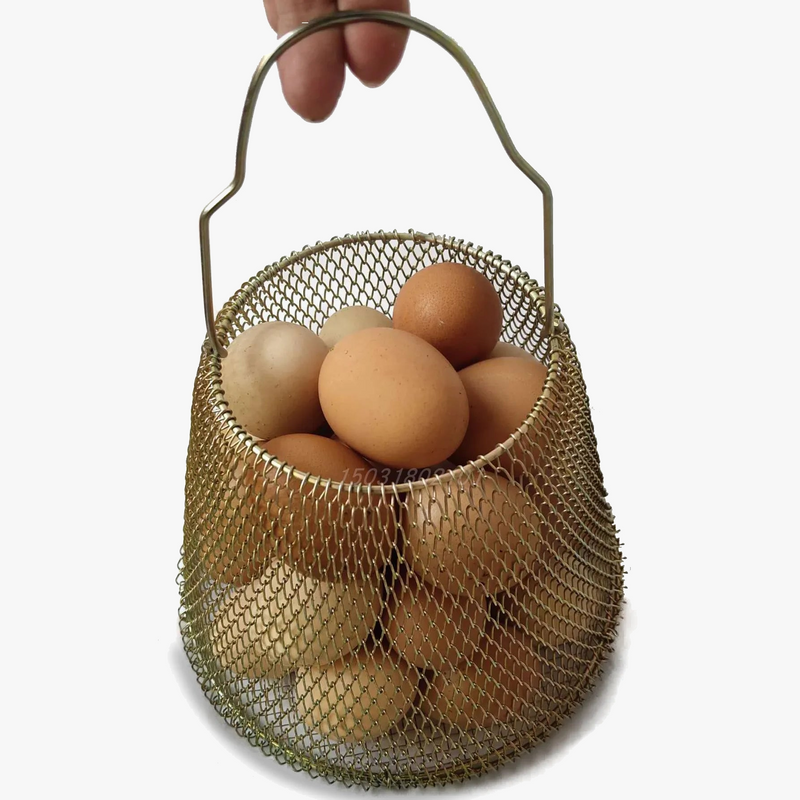 panier à œufs pliable et portable en fer polyvalent