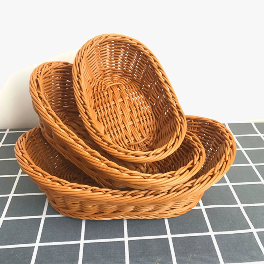 paniers à pain en osier pour collations et fruits
