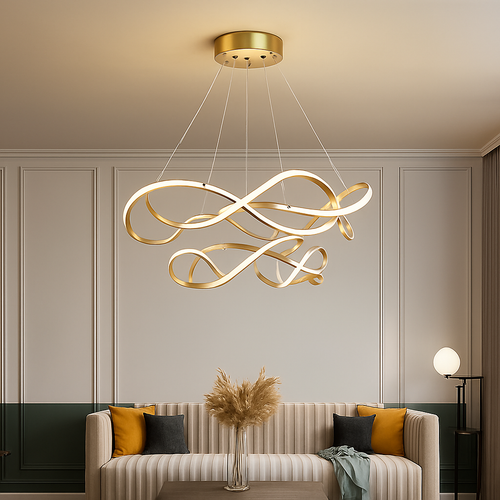 Plafond moderne à LEDs Lampe Lustre Pour Salon Hall Restaurant Chambre Suspension Lumière Décor Intérieur Luminaire Lustre