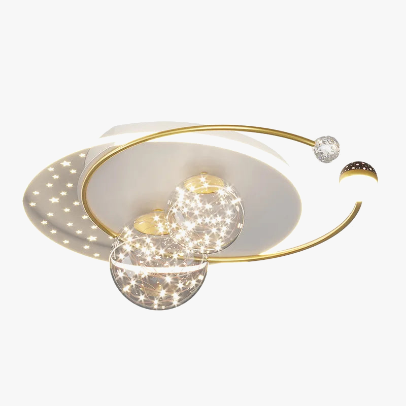 Plafond moderne à LEDs lampe nordique Simple créatif acrylique or/noir tout ciel étoile lustre Applicable chambre salon lampes
