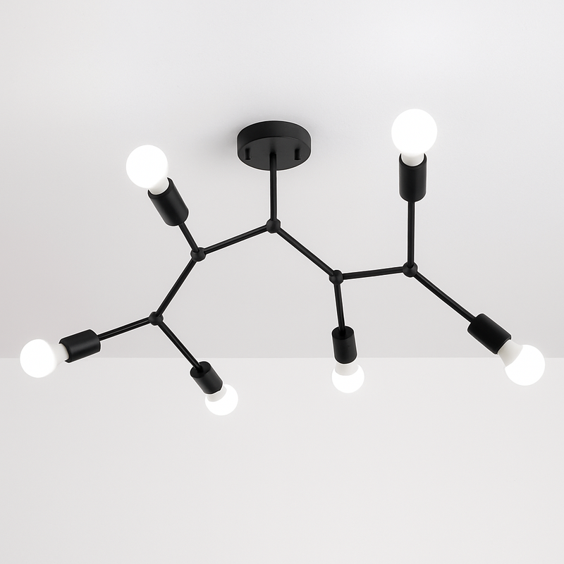 Plafonnier branche de spots style retro Personality