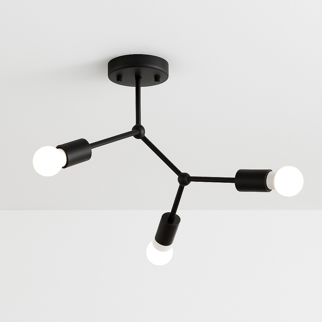 Plafonnier branche de spots style retro Personality - vue 4 sur 5