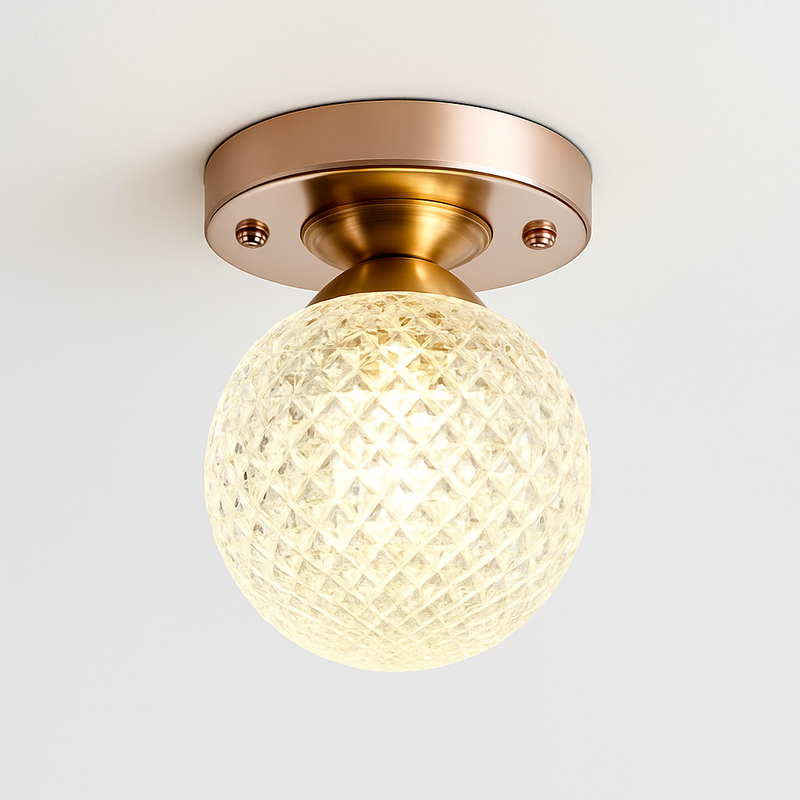 Plafonnier design LED doré en cristal luxury Tourtelle