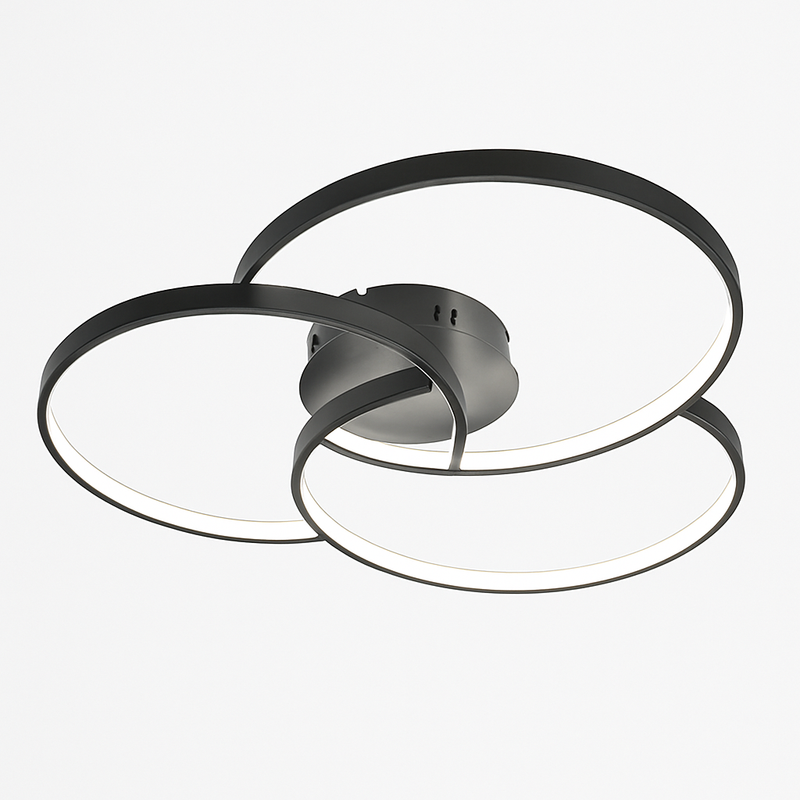 Plafonnier design LED rosace trois cercles Bwart