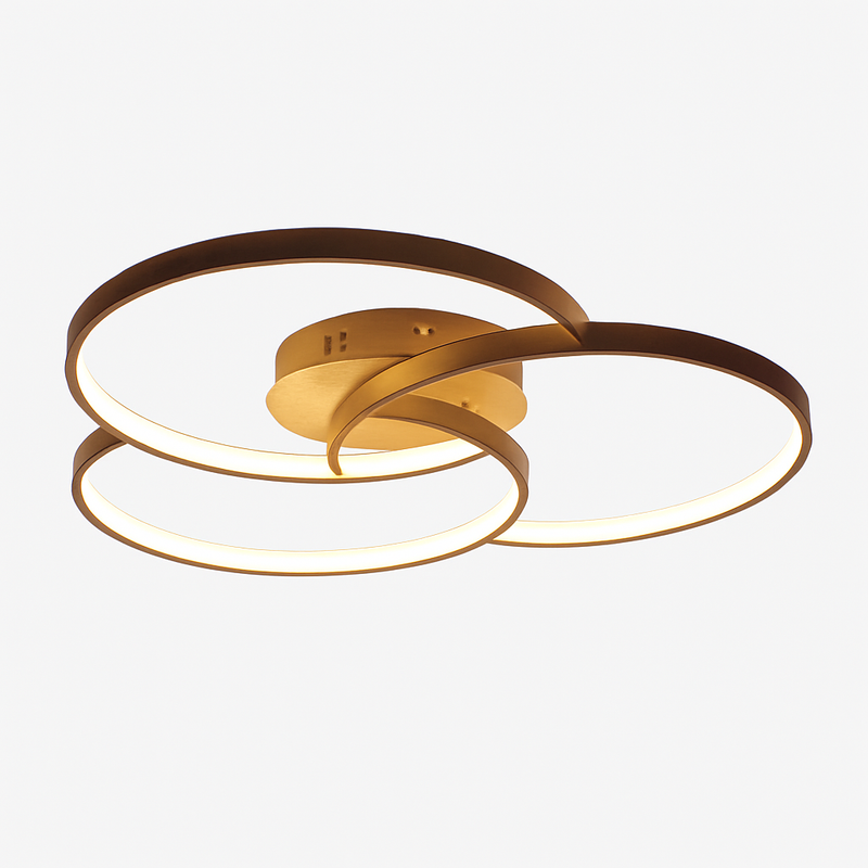 Plafonnier design LED rosace trois cercles Bwart